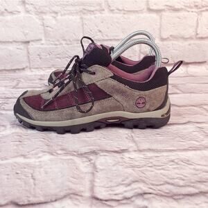 Timberland leather hiking shoes sneakers grey size 3.5 youth (Kb)